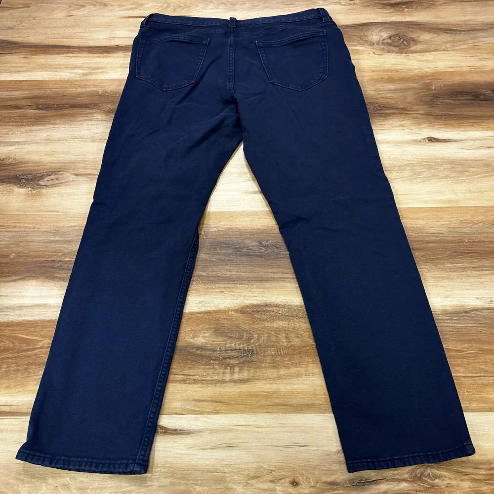 Banana Republic Traveler Pants 35x30 Slim Fit Chino Navy Blue Cotton Stretch